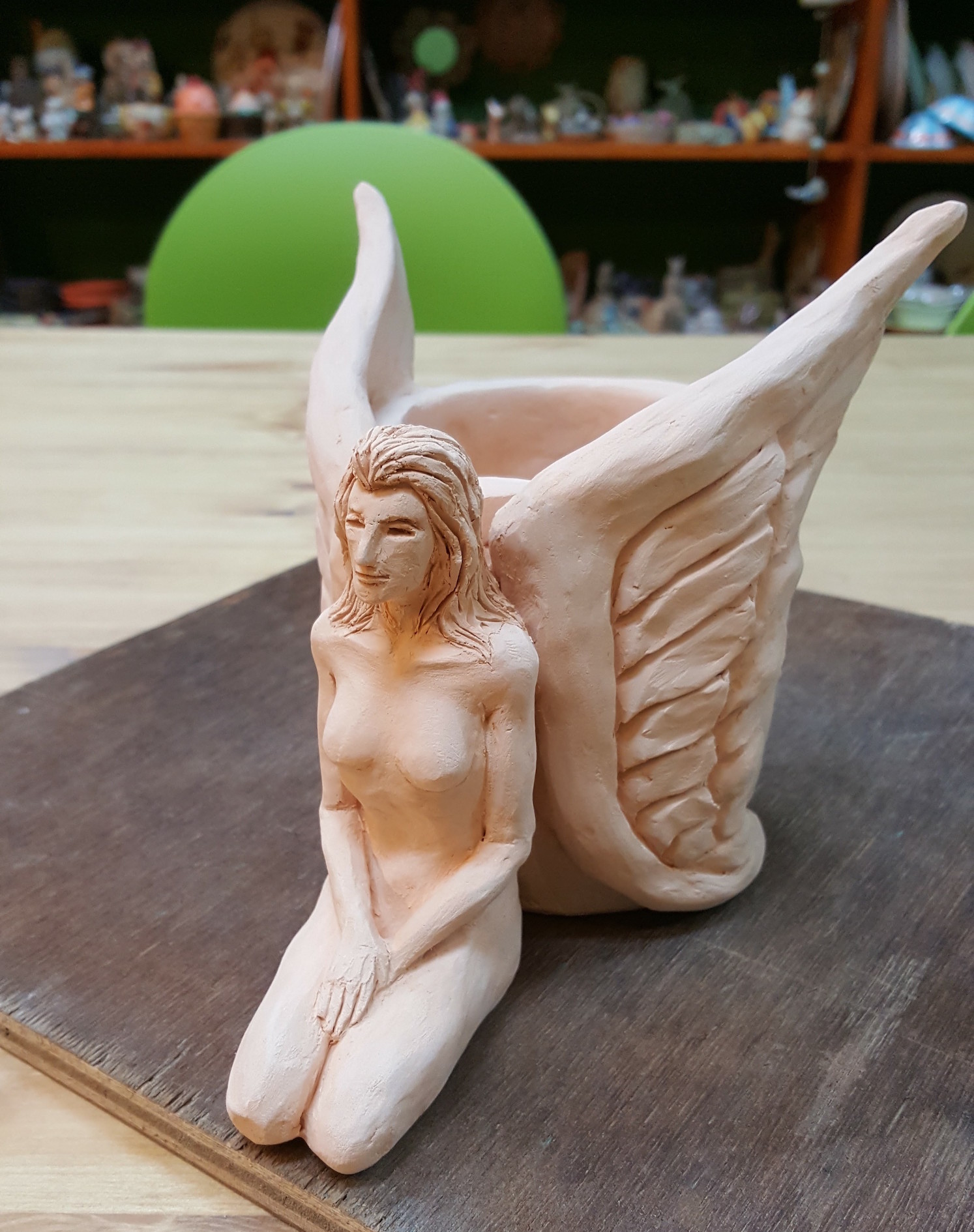 Ceramic Angel Cup Bisque