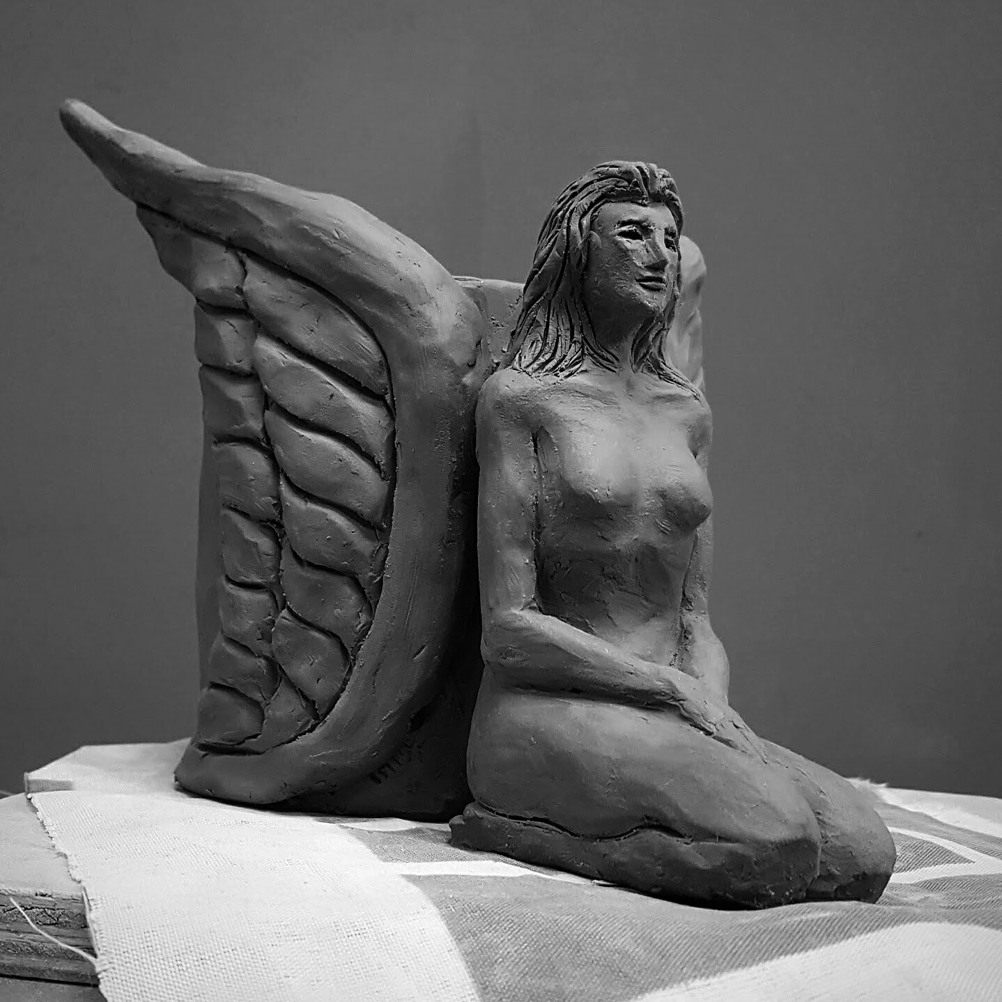 Ceramic Angel Cup Wet Clay