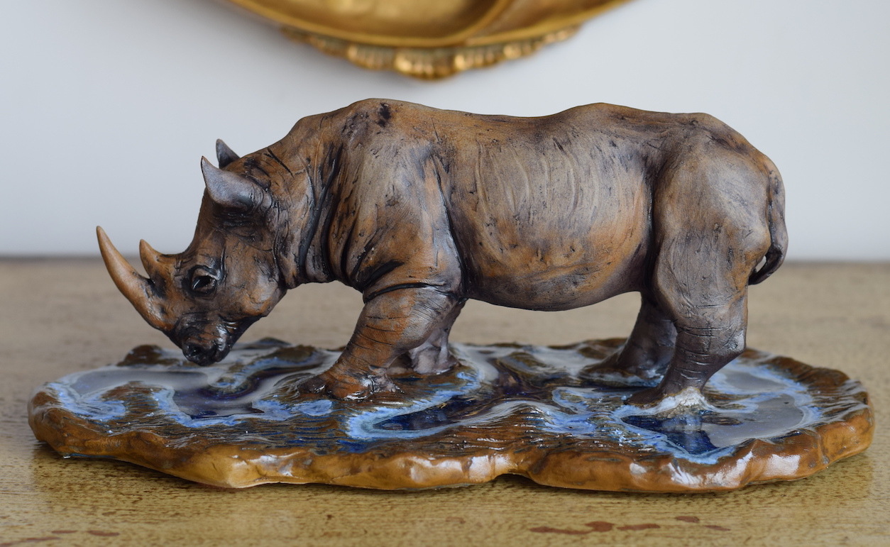 Rhinoceros in the Rain